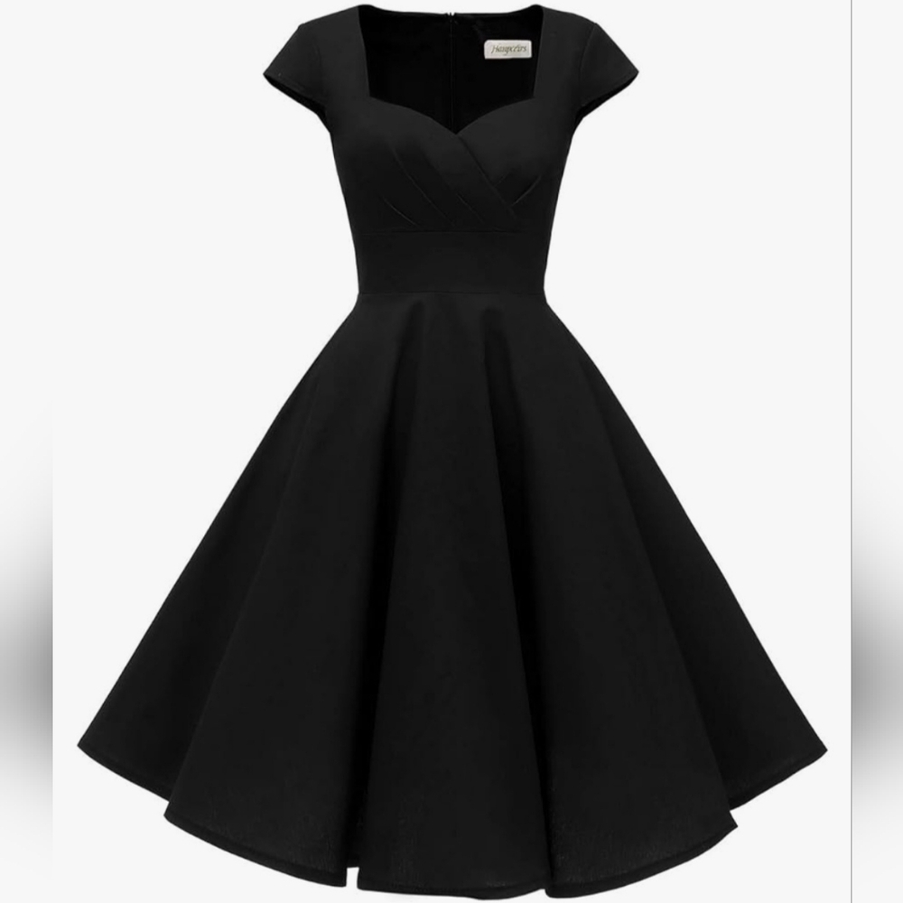 Hanpceirs medium Women's Cap Sleeve 1950s Retro Vintage Swing Dresses